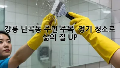 강릉 난곡동 주민 주목! ✨ 정기 청소로 삶의 질 UP! 🏡