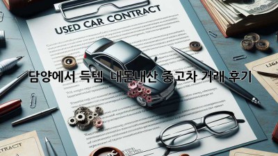 담양에서 득템?! ✨ 내돈내산 중고차 거래 후기 🚗💨