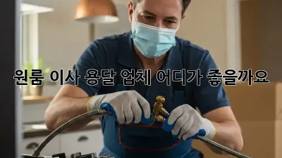원룸 이사, 용달 업체 어디가 좋을까요?
